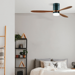 Wentylator sufitowy czarny z wiatrakami wiśniowymi LED 15W (19144 Zambelis) - Zambelis