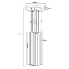 Lungo 7 czarna lampa wisząca (LP-894/7P BK) - Light Prestige