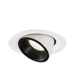 NUMINOS® GIMBLE M, oprawa sufitowa wpuszczana biała/czarna 4000 K 40° (1005969) - SLV