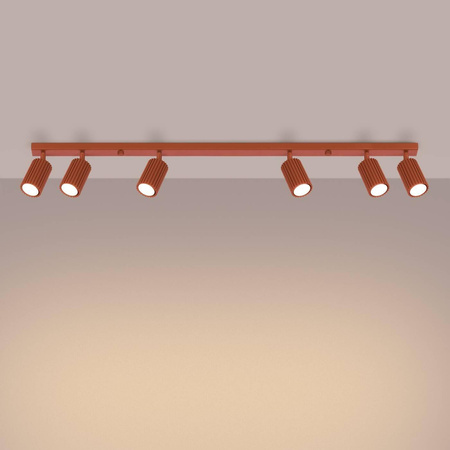 Plafon KARBON 6L ochra czerwona (SL.1642) - Sollux Lighting
