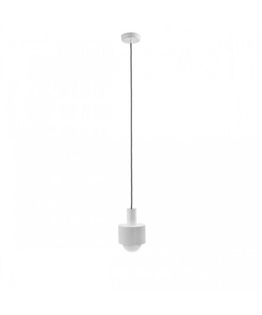Lampa wisząca Enkel 1 z oplotem poliestrowym białym (EN1111P0) - Ummo
