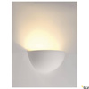 PLASTRA 101, lampa ścienna, C35, półokrągła, biały gips, maks. 40 W (148013) - SLV
