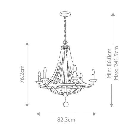 Żyrandol Nori (FE-NORI6-DWZ) - Elstead Lighting