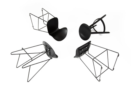 Krzesło barowe ROLF czarne 76 (PC-148A.76) - King Home