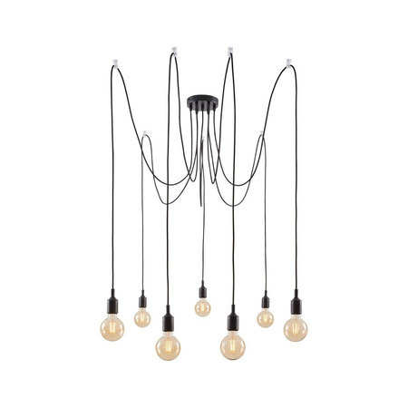 Neordic Ketil Lampa wisząca max. 7x20W E27 Czarny 230V silikon/Metal (PL50390) - PAULMANN