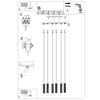 Lampa wisząca ze ściemniaczem Push Dimm/DALI2 IVAR 6L brzoskwiniowa LED 4000K (TH.653) - Thoro Lighting