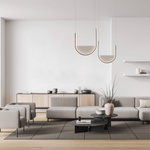 PENDANT LED LIGHT 28W 3000K,4000K BLACK-LIGHT GREY (23164 Zambelis) - Zambelis