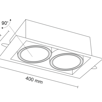 Oprawa wpuszczana MUKO (biały) (7352) - Shilo