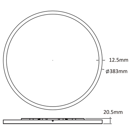 Plafon Pryzma 2 x LED CCT czarny  (LP-1707/1C-38 BK) - Light Prestige