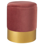 Pufa welurowa VELVET przydymiony róż / rozm. L (VWF17B00B-L-R) - Moos Home