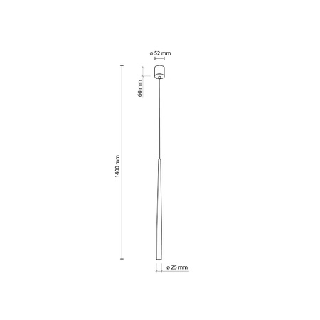 Lampa wisząca PIANO BLACK GOLD 1 (10116) - TK Lighting