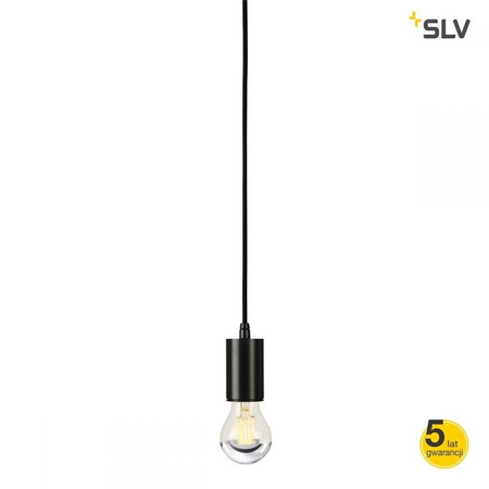 FITU, wisząca, A60, okrągła, czarna, 5m bez wtycz., max. 60W - żyrandol