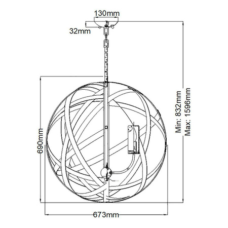 Pojedynczy żyrandol Carson  (HK-CARSON-5P) - Elstead Lighting