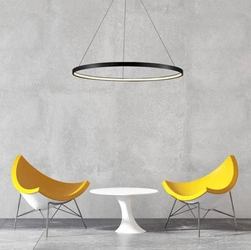 Ring lampa wisząca mała czarna 3000K (LP-909/1P S BK) - Light Prestige