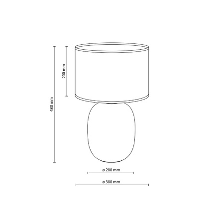 Lampa stołowa MELODY grafitowy / zielony (5989) - TK Lighting