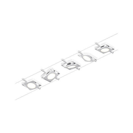 Corduo System linkowy zest MacLED 5x4,5W Biały-mat/Chrom 12V DC 60VA twszt 3000K (PL94422) - Paulmann