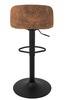 Krzesło barowe STOR PU regulowane  brązowe (KH010100942) - King Home