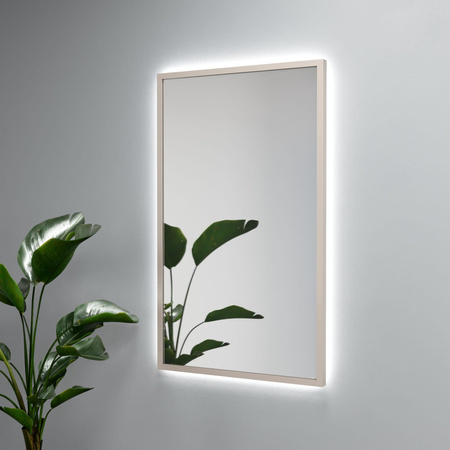 Lustro prostokątne ATLAS PLUS w ramie z oświetleniem LED - MCJ