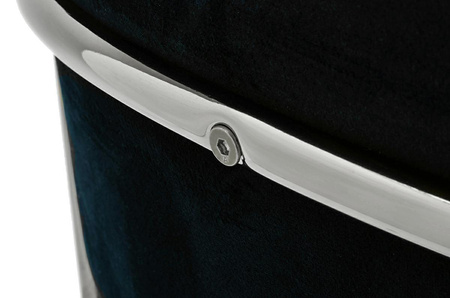 Krzesło barowe MARGO 65 czarny - welur, podstawa chromowana (KH1201100129,74.SIL) - King Home