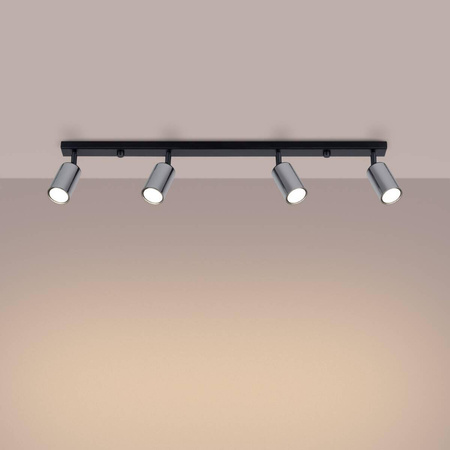 Plafon WINX 4L czarny/chrom (SL.1371) - Sollux Lighting