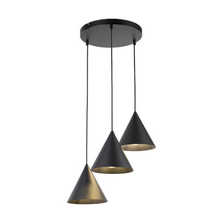 CONO BLACK LAMPA WISZĄCA 3 KOŁO S (10067) - TK Lighting