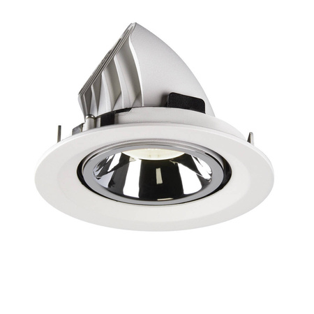 NUMINOS® GIMBLE M, oprawa sufitowa wpuszczana czarna/chromowana, 4000 K 55° (1005965) - SLV