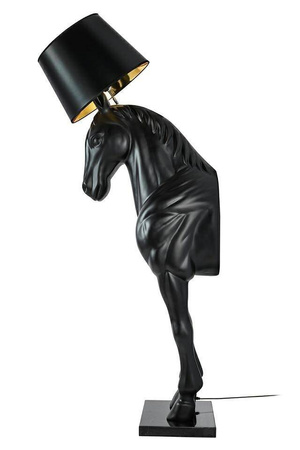 Lampa podłogowa KOŃ HORSE STAND M czarna - włókno szklane (JB001L) - King Home
