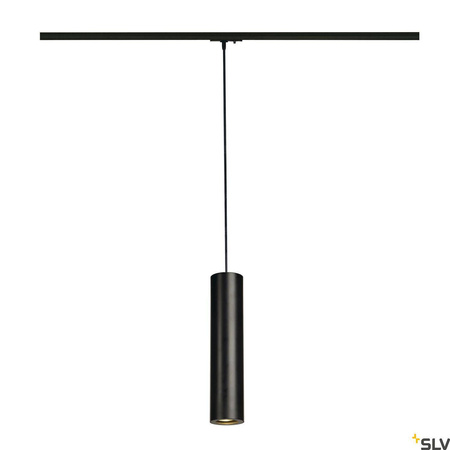 ENOLA_B, lampa wisząca do szyny wysokonapięciowej 1-fazowej, QPAR51, kolor czarny, maks. 50W, z adapterem 1-fazowym czarnym (143960) - SLV