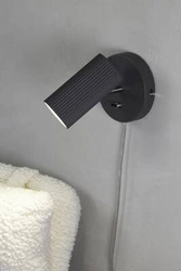 Kinkiet COSTILLA 1L Dark Grey/Satin Nickel (108467) - Markslojd