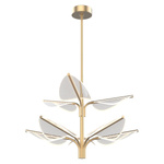 Duża lampa wisząca LED Floriana - Naturalny mosiądz (QN-FLORIANA-8P-L-NBR) - Quintiesse
