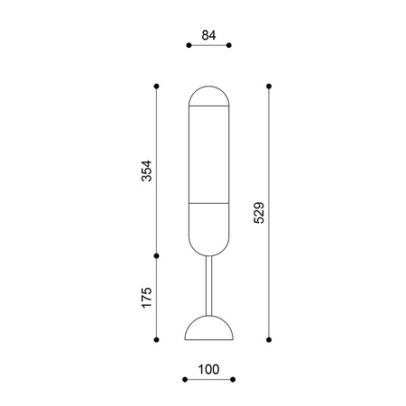 FUNSUI ST granatowa lampa stołowa (FNS11313P1) - Ummo
