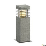 ARROCK GRANITE, lampa podłogowa outdoor, TC-(D,H,T,Q)SE, IP44, kwadratowa, salt & pepper, granit, D/S/W 12/12/40 cm, maks. 15W (231410) - SLV