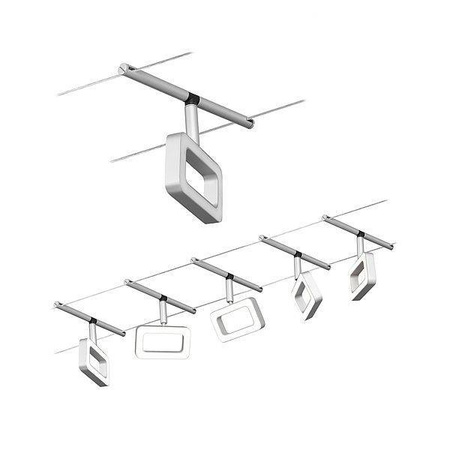 Corduo System linkowy DC Frame 5x4,8W Chr mat /Chrom 230V/12V DC 60VA twszt 3000K (PL94481) - Paulmann