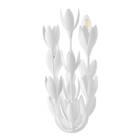 Designerski kinkiet Flora - 3 źródła światła - Tynk strukturalny (QN-FLORA-3W-WHT) - Quintiesse