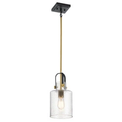 Lampa wisząca Kitner - 1 źródło światła - Naturalny mosiądz (QN-KITNER-P-NBR) - Quintiesse