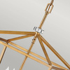 Duża lampa wisząca/ Półplafon Stinson - 4 źródła światła - Przecierany mosiądz (QN-STINSON-4P-L-DBR) - Quintiesse