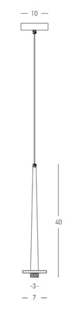 PENDANT LED LIGHT 3W 3000K ALUMINUM -MARBLE BLACK (22110 Zambelis) - Zambelis