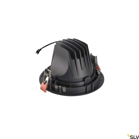 NUMINOS® MOVE DL XL, wewnętrzna oprawa sufitowa wpuszczana LED, czarna/czarna 2700 K 55° obrotowa i pochylana (1003703) - SLV