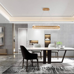 PENDANT LIGHT 72W 3000K STAINLESS STEEL-GLASS BRUSHED GOLD (22041 Zambelis) - Zambelis