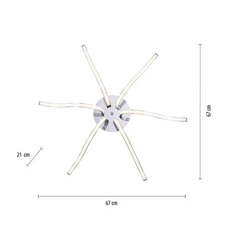 VALERIE LAMPA SUFITOWA CHROM (15342-17) - Paul Neuhaus