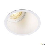 HORN-A, lampa wpuszczana, QPAR51, okrągła, kolor biały matowy, maks. 50W, ze sprężynami zaciskowymi (113151) - SLV