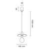 Lampa wisząca IKEDA (czarny) (7982) - Shilo