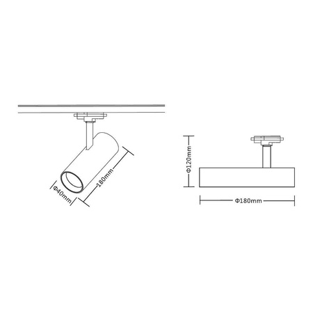 Reflektor Magro 7W 2700/4000K Biały 1 Obwodowy (ML1118) - Milagro