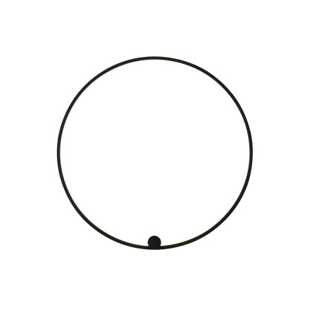 Kinkiet Ringa L LED czarny (WL0116-L-BK) - Yaskr