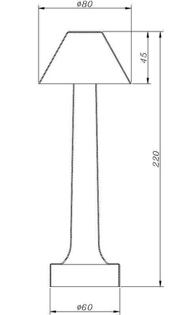 Przenośna lampa z dotykowym włącznikiem TAVOLO B złota 22 cm (ST-8127T/B GOLD) - Step into Design