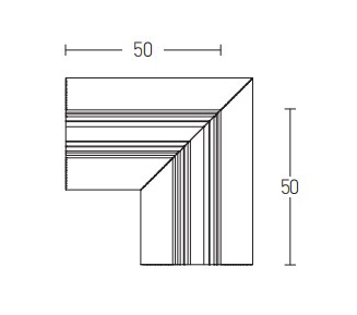 TRIMLESS CORNER CONNECTOR VERTICAL BLACK (2083B-C1 Zambelis) - Zambelis