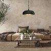 Lampa wisząca LINCOLN BLACK/GOLD 1xE27 35cm (MLP8030) - Milagro
