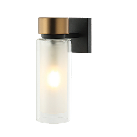 WALL LAMP E14 SANDY BLACK ANTIQUE BRASS IP44 (22135 Zambelis) - Zambelis