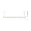 PENDANT LED LIGHT 7W + 32W 3000K BLACK (23254 Zambelis) - Zambelis