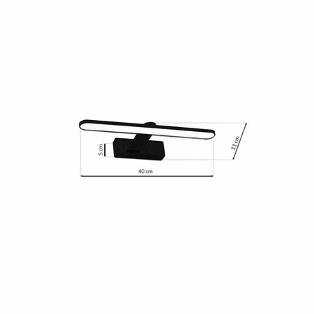 Kinkiet SPLASH BLACK 40cm 8W LED (ML5615) - Milagro